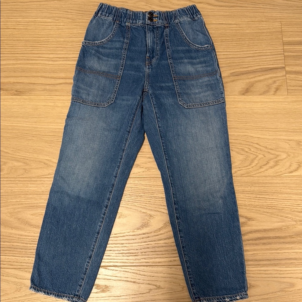 Veronica Beard Stylish ARYA Straight High Rise Blue Denim Jeans